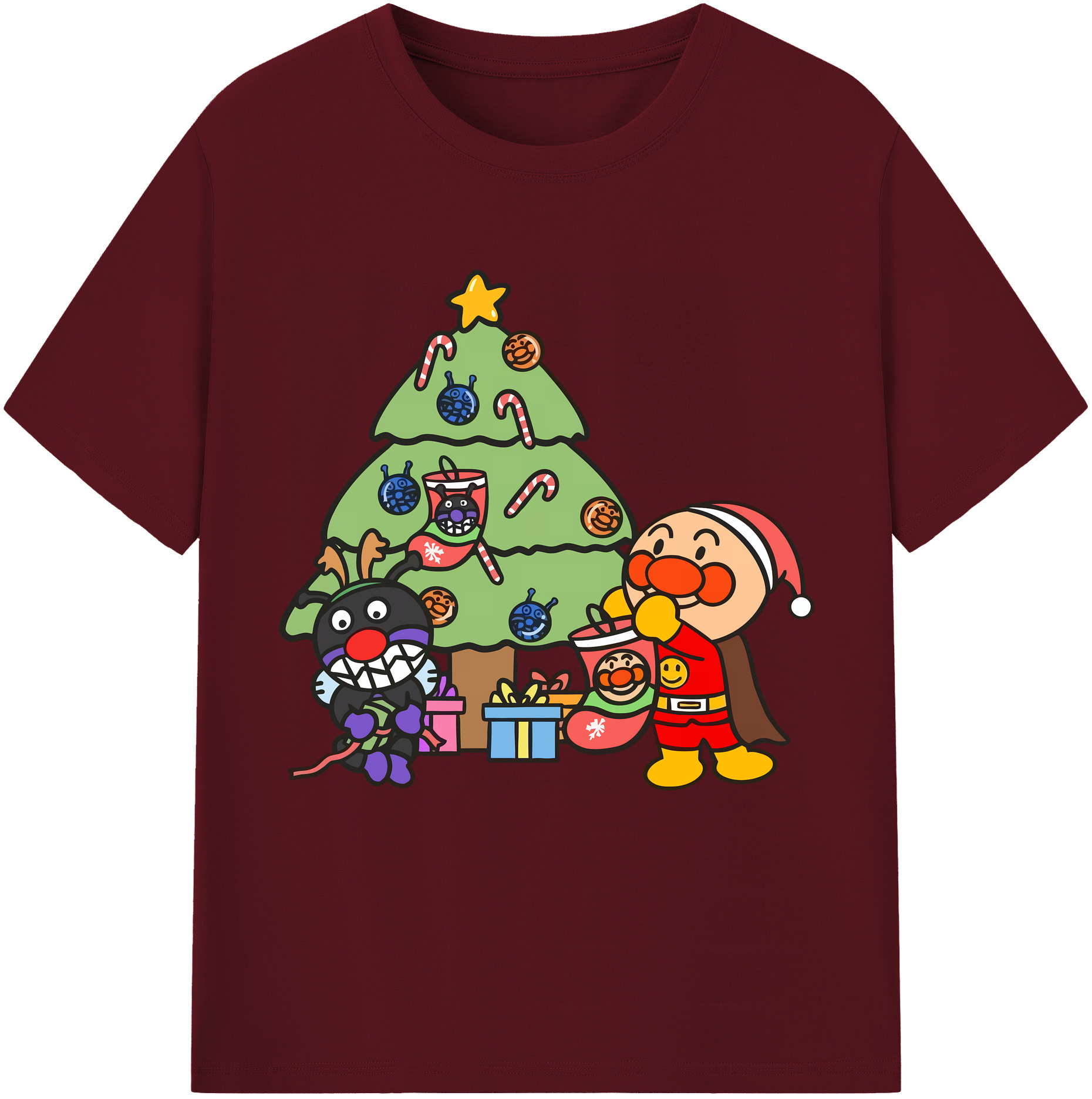 （画像用） アンパンマン Anpanman 綿100％半袖Tシャツ（フロントプリント）